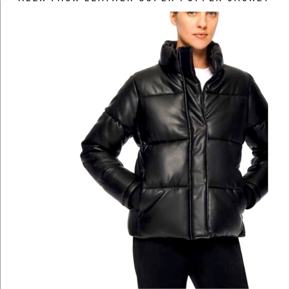 Puffer Jacket Andrew Marc Faux Leather 